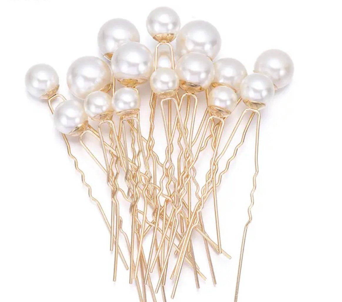 Pearl-Adorned Hair Pins - Image 3