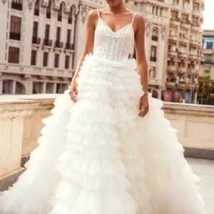 Angelique Princess/Ball Gown Illusion Ivory Wedding dress